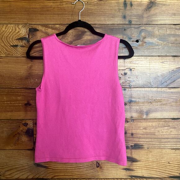 Ann Taylor pink soft sweater tank size Medium - Picture 3 of 4